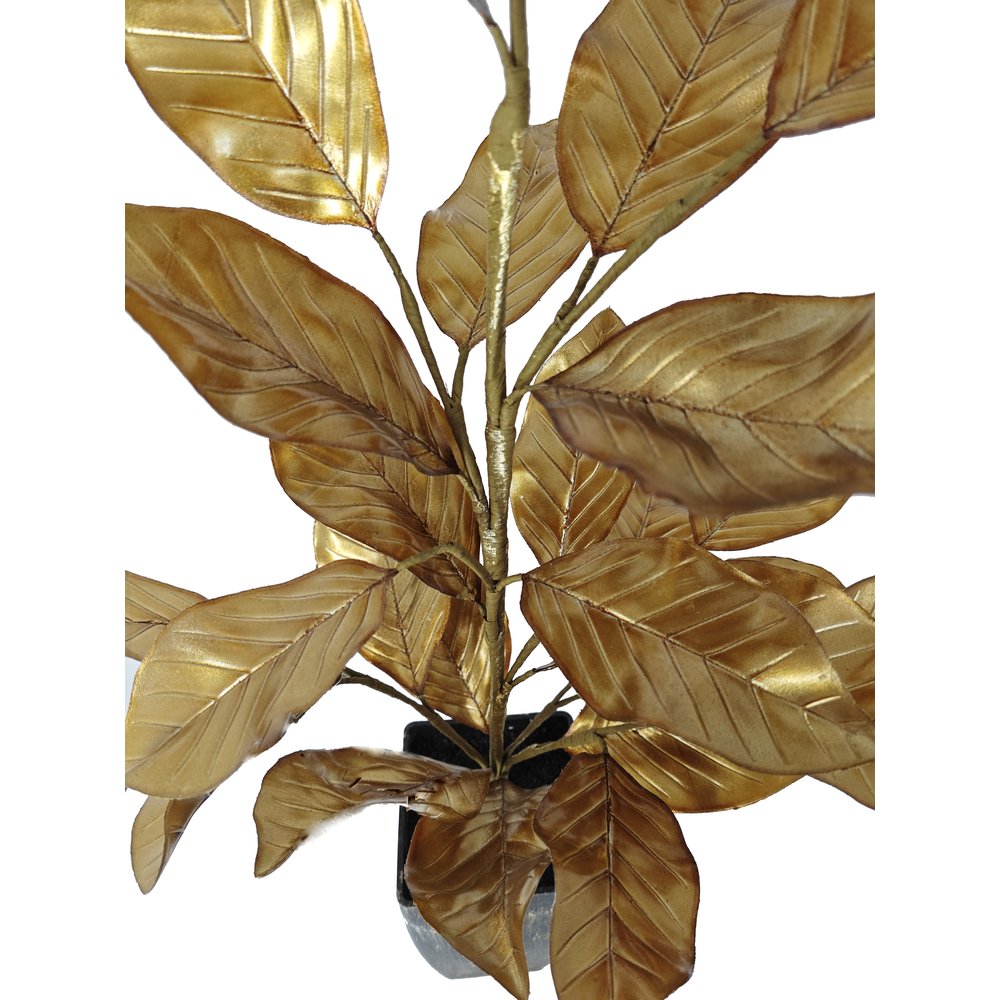 Baum Magnolia Deluxe im Topf gold/kupfer,Ø30 x H80 cm