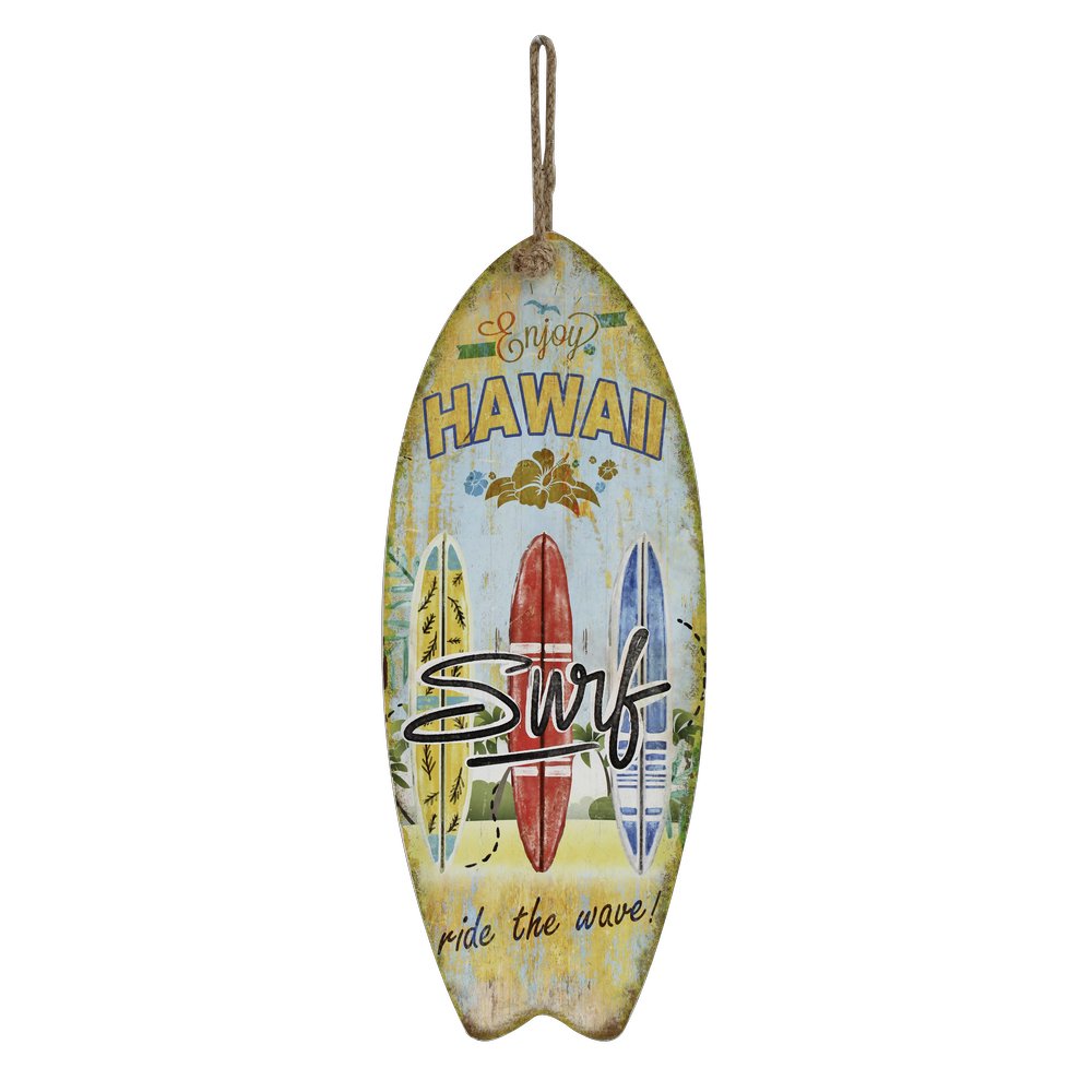 Surfbrett Hawaii Surf, 20 x 50 cm