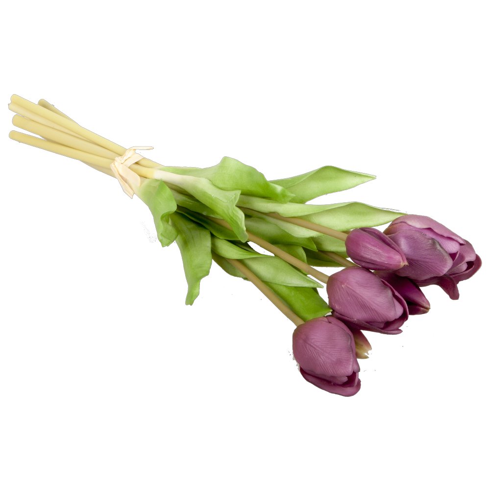 Tulpenstrauß x7 hochwertig lila, Ø 20 x H 38 cm