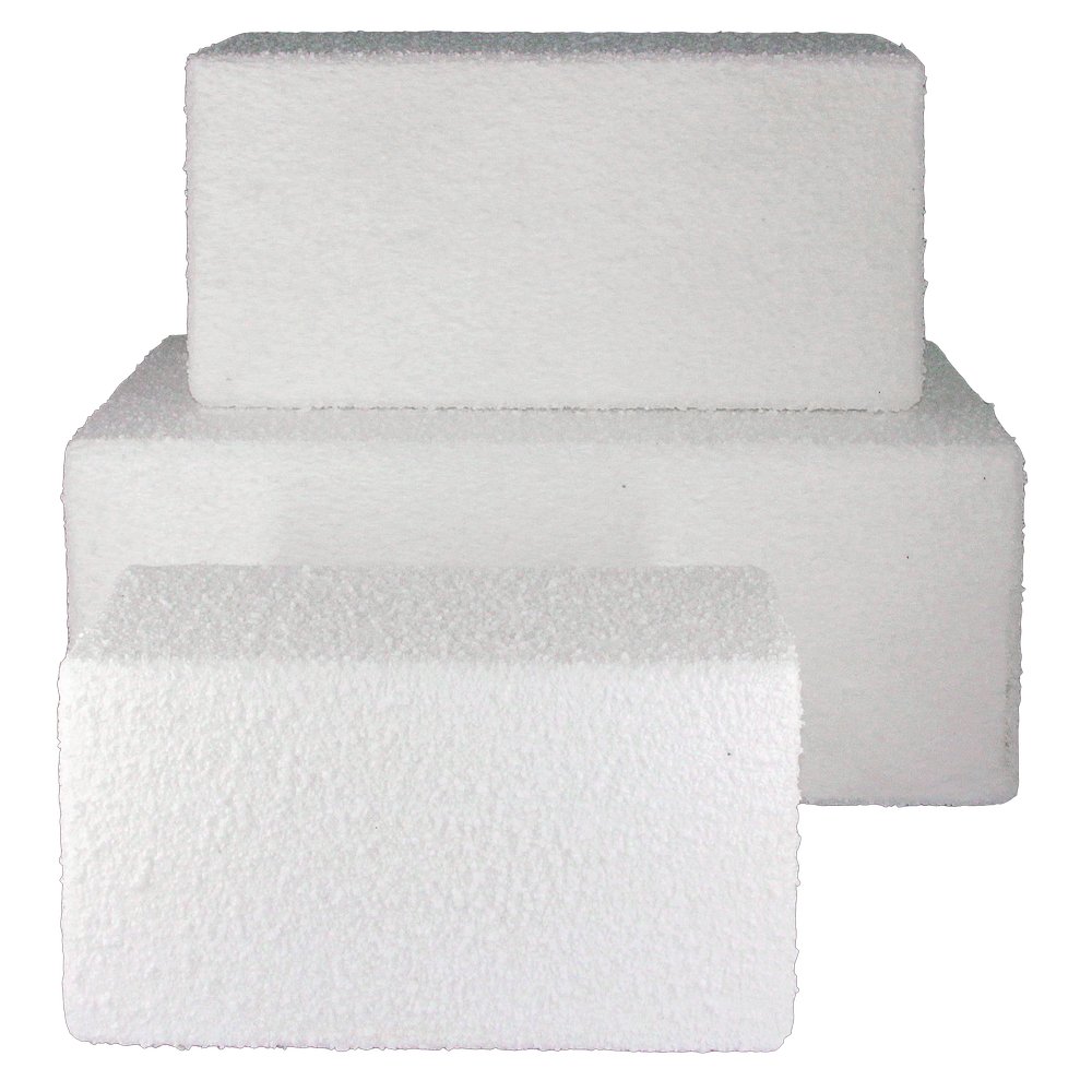 Schneeblock Styro beflockt, 30 x 17 x 12 cm
