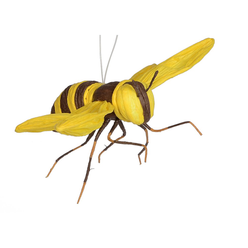 Biene Paper gelb-braun M, 14 x 13 x 8 cm