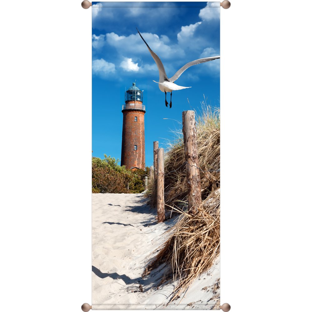 Banner Leuchtturm-Möwe, 75 x 180 cm