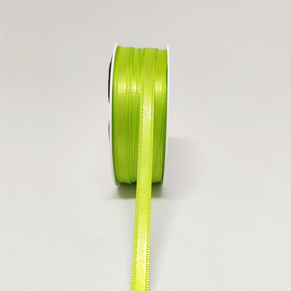 Doppelsatinband maigrün, 6 mm x 50 m