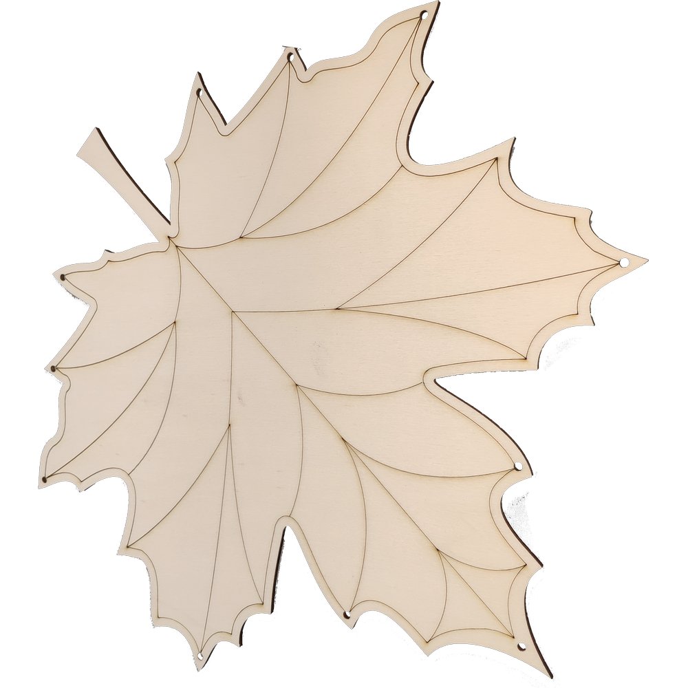 Ahornblatt 2D Display natur, B 30 x H 30 cm