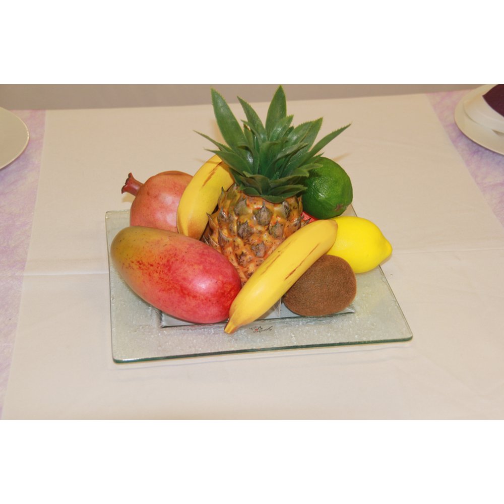 Früchte Mix Exotik, täuschend echt, 10-teilig, Ananas, Granatapfel, Kiwi, Orange, Zitrone, Mango, Ba