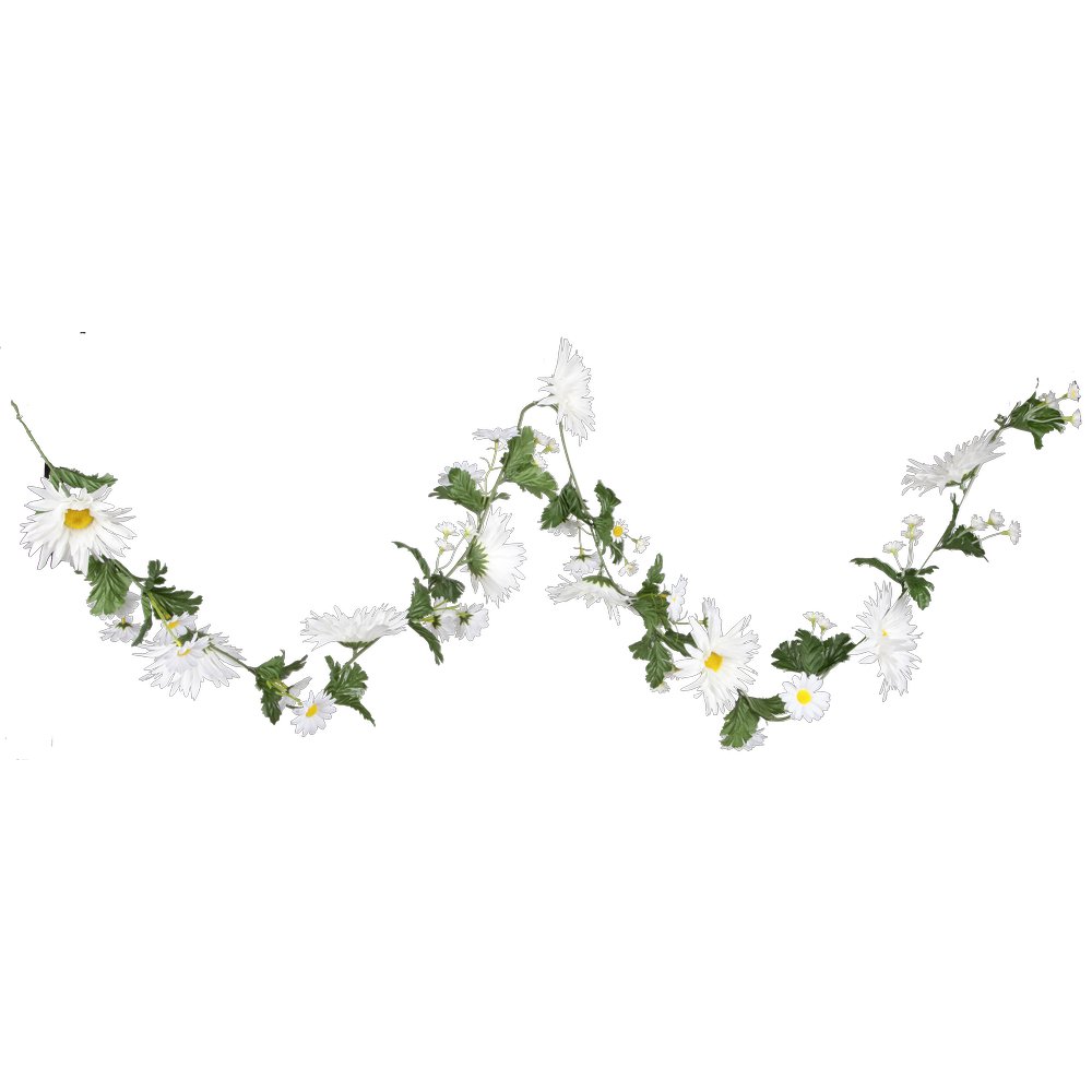 Margeritengirlande weiß, 180 cm