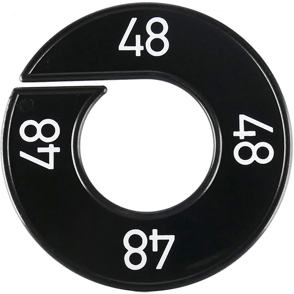 Größenscheibe 1 Stück schwarz Größe 48