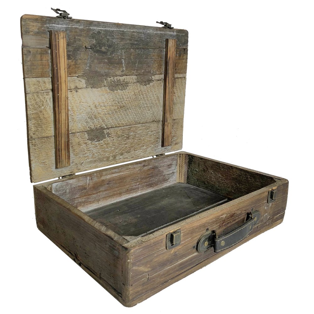 Holzkoffer Antik-Art/Vintage, 41 x 32 x 11 cm