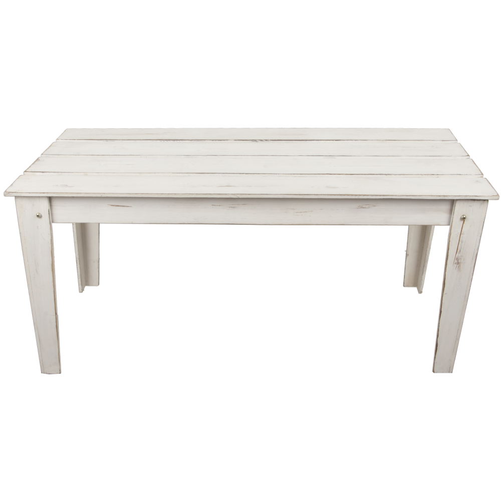 Bank XL Holz weiß-vintage 86 x 40 x Höhe 40 cm