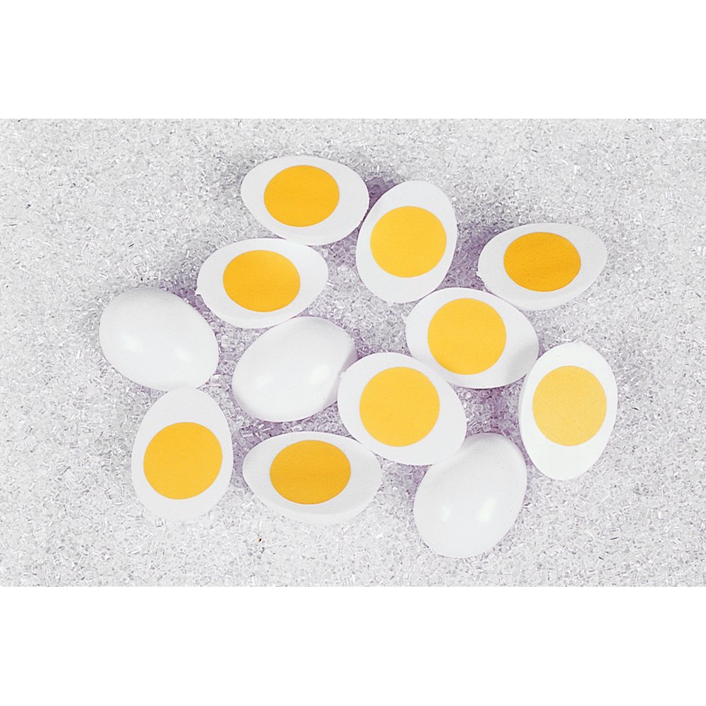 Ei halbiert 1 Stück, Kunststoff, mit Dotter, 4,5 x 6,5 cm