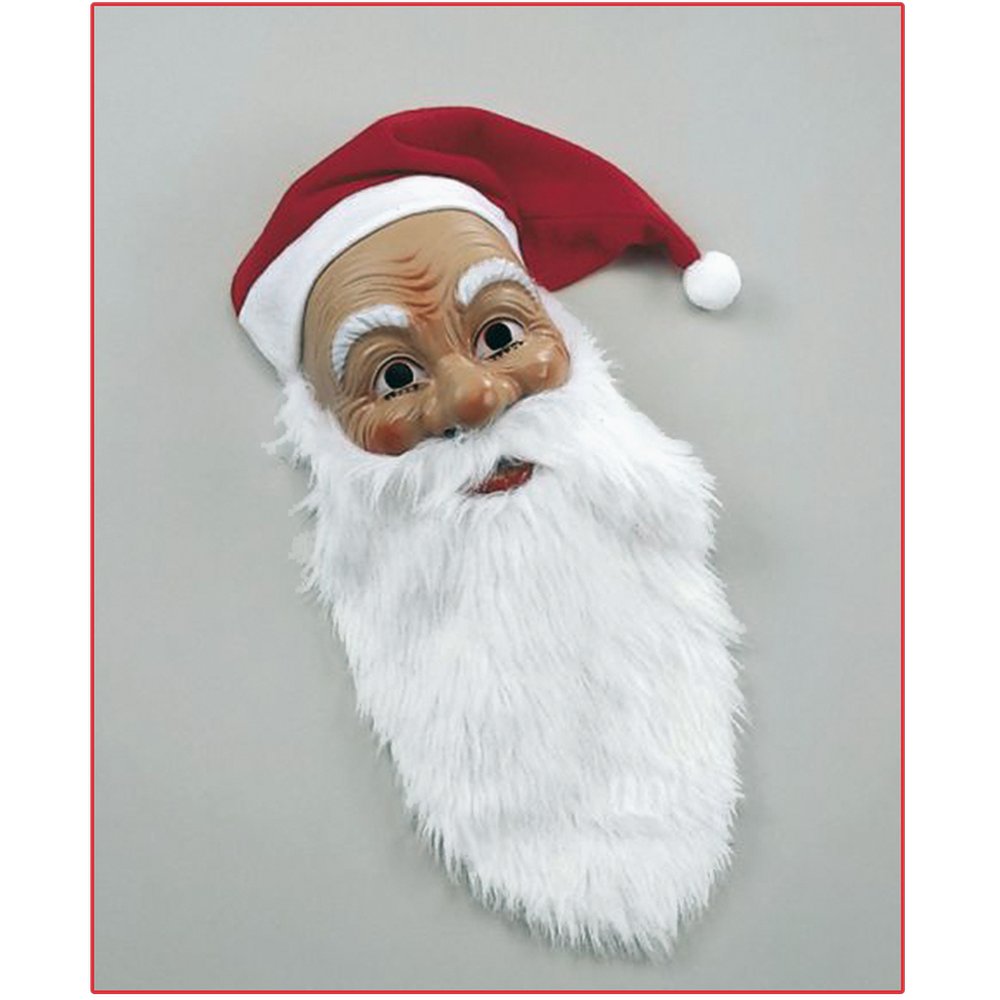 Nikolausmaske mit Mütze und Bart, unisize
