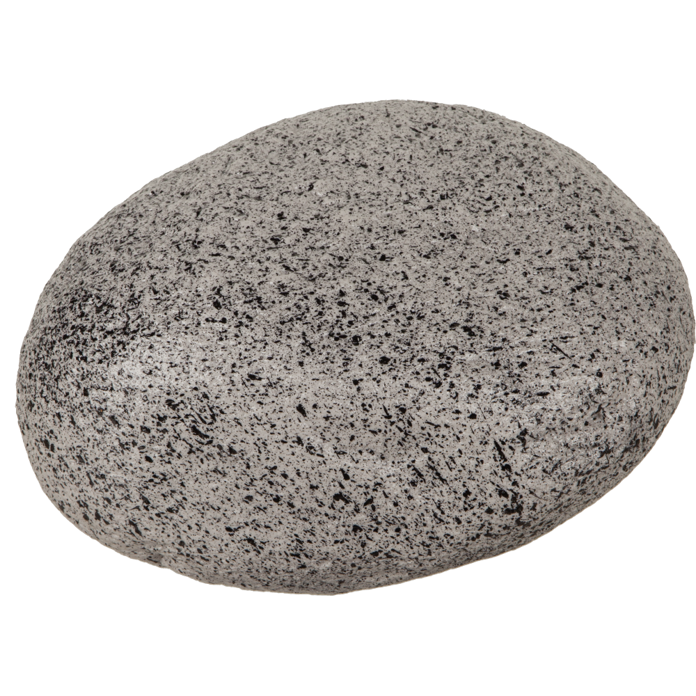 Stein aus Kunststoff Atrappe Kiesel L grau-schwarz