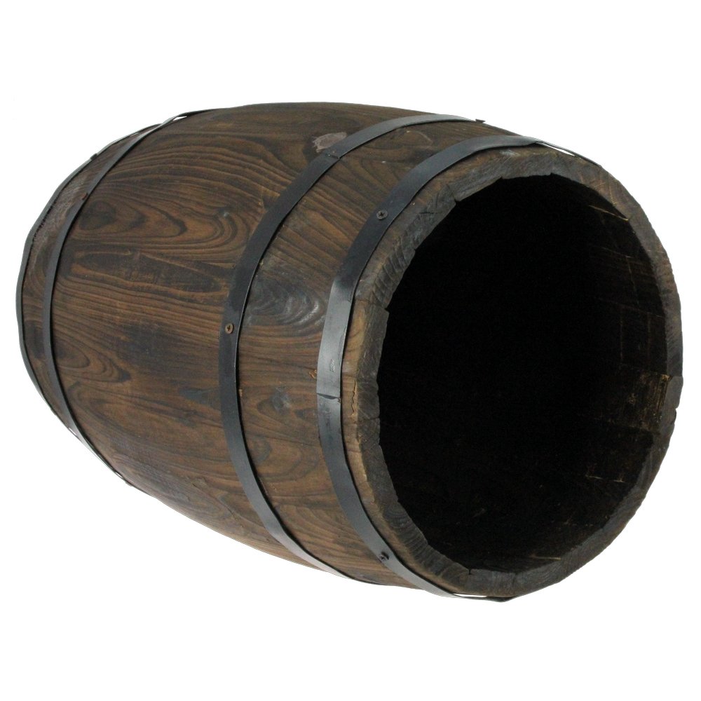 Fässer 3er-Set aus Holz braun, 30/40/45 cm