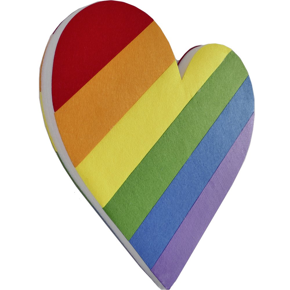 Regenbogen Herz, 60 cm
