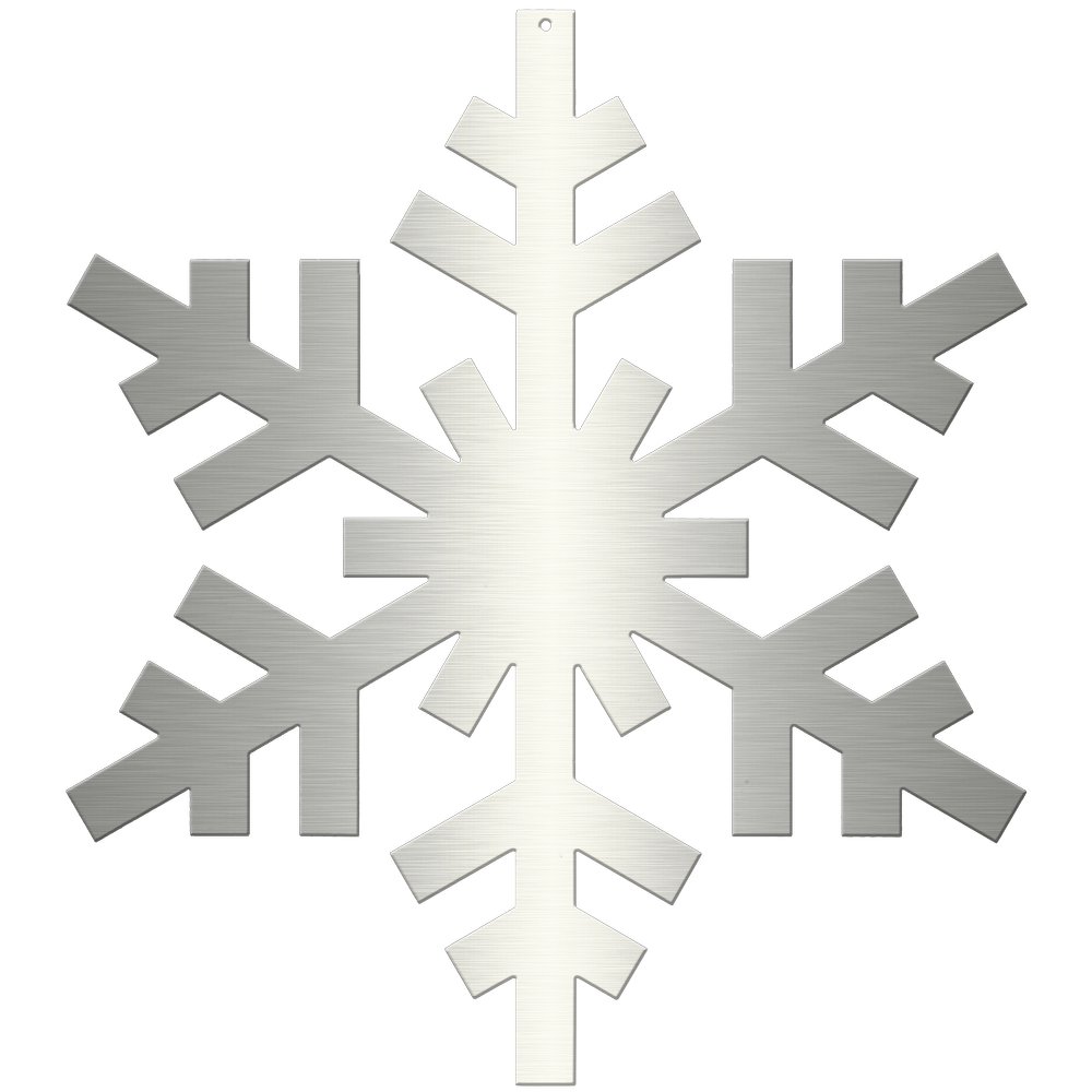 Eiskristall 2D Edelstahl silber, Ø 30 cm