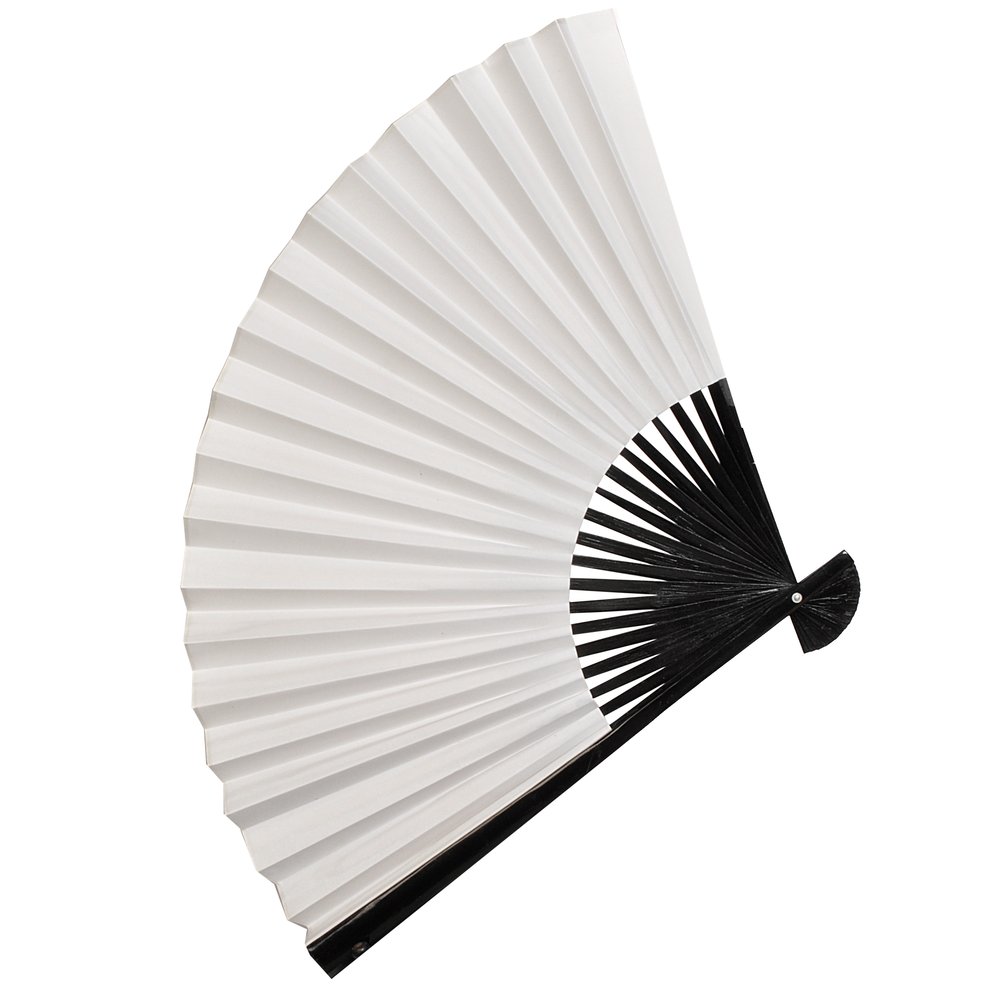 Fächer Silk weiß, 60 cm