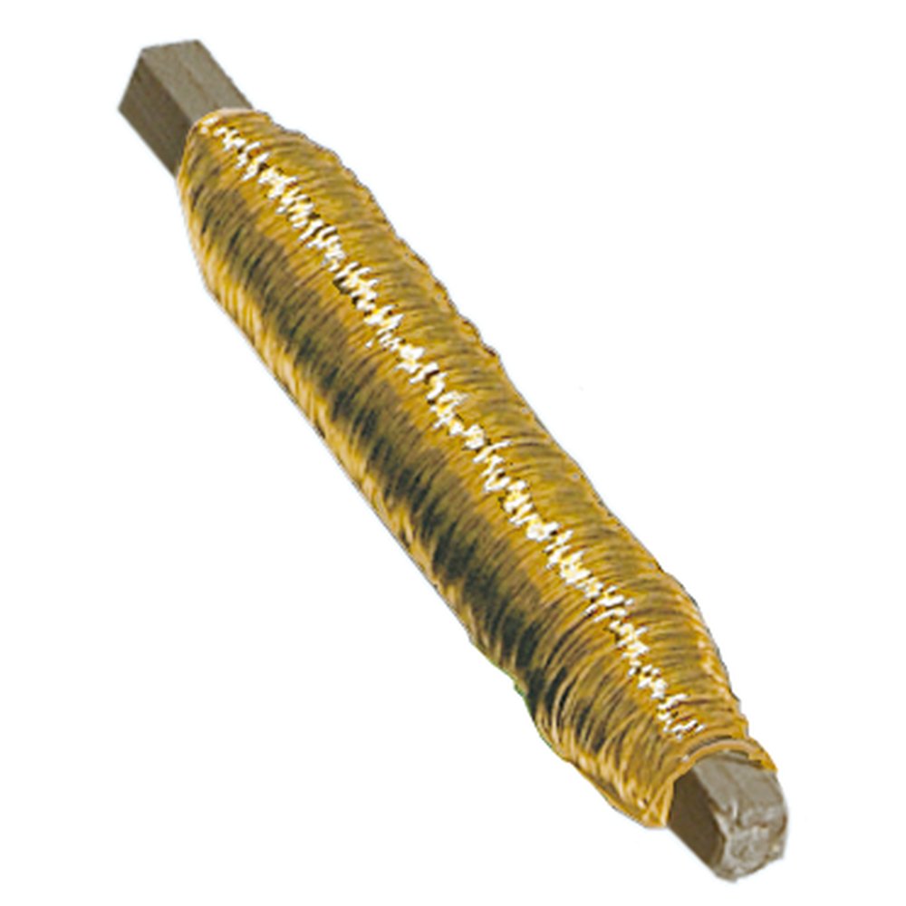 Dekolackdraht auf Holzstab gold, Ø 0,5 mm, 100 g