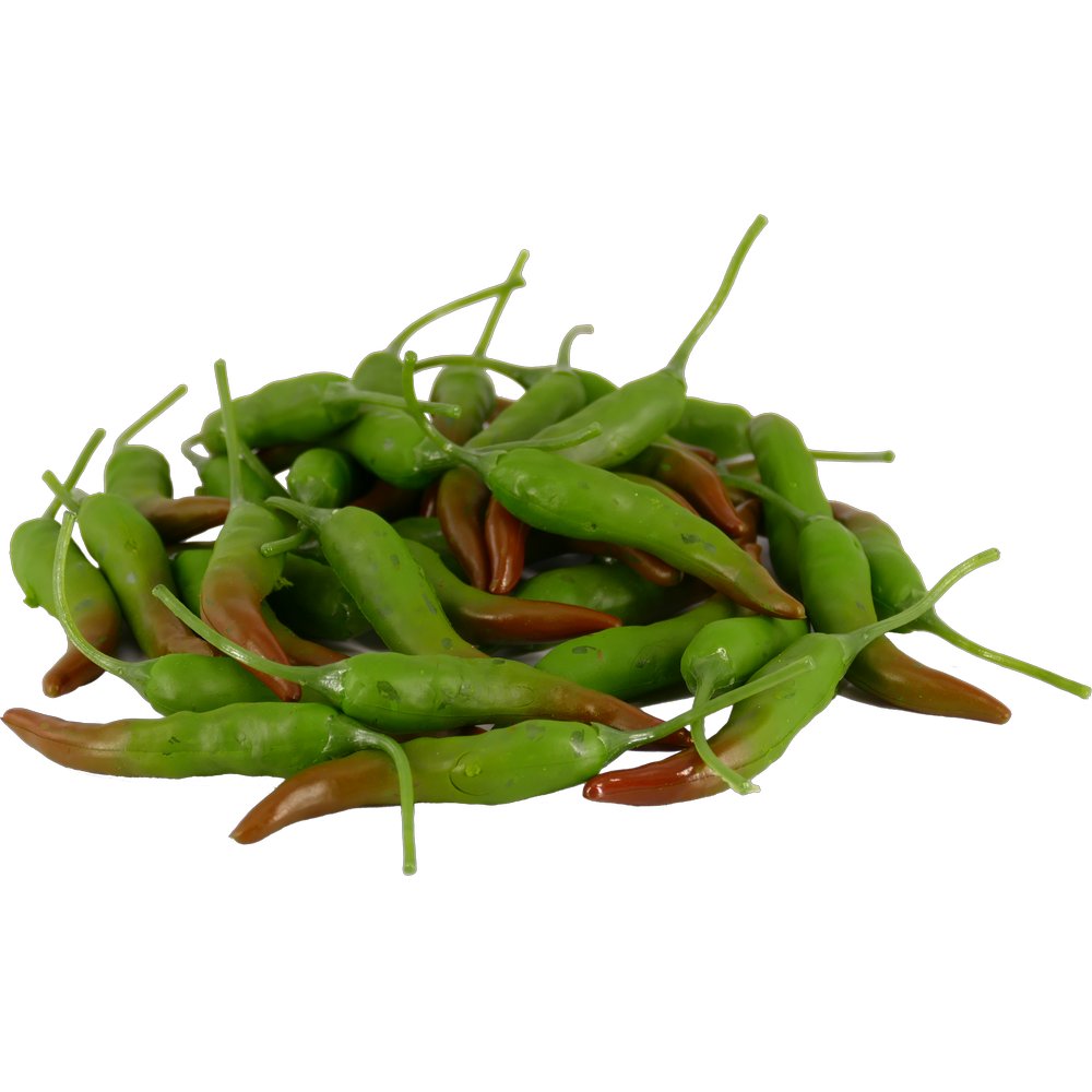 Chili-Schoten 36 Stück grün, 9,5 x 1 cm