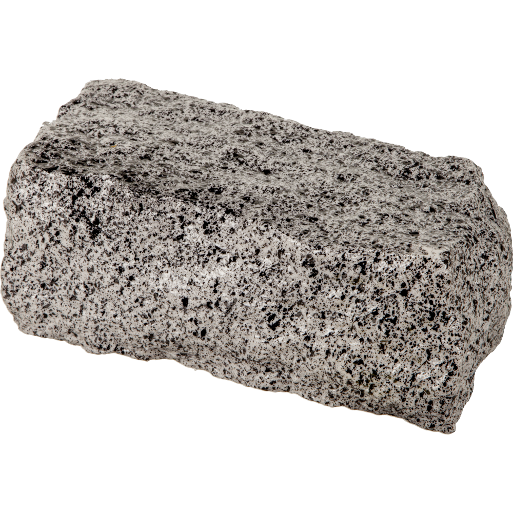 Stein aus Kunststoff Atrappe Granitblock grau/schwarz