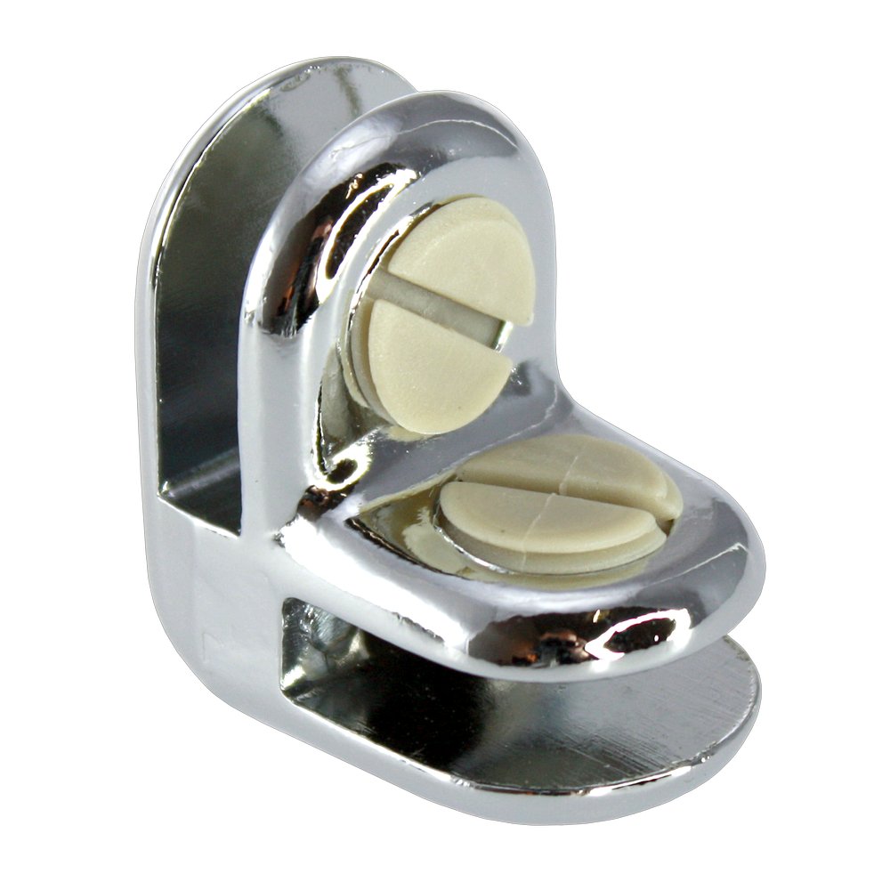 Glasverbinder 2-Wege für Glasplatten chrom