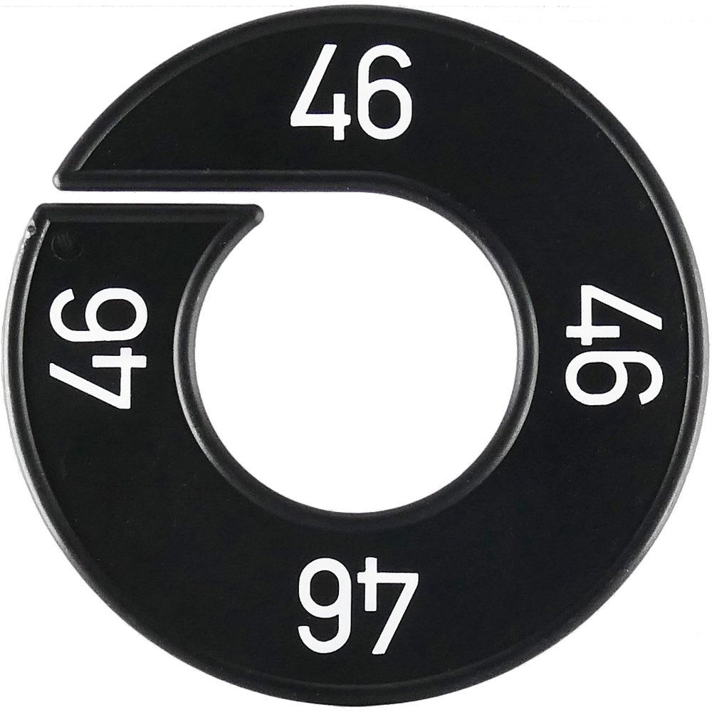 Größenscheibe 1 Stück schwarz Größe 46