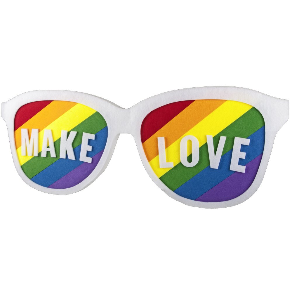 Regenbogen Brille make Love, 110 cm