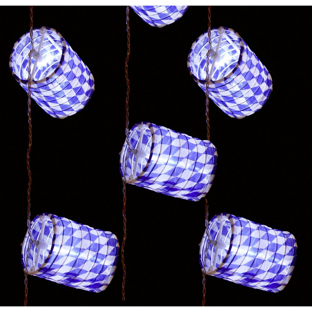 Bayern Rautenlichterkette, Nylon Lampions 20 Stück,  für 5 mm LED-Lichterketten