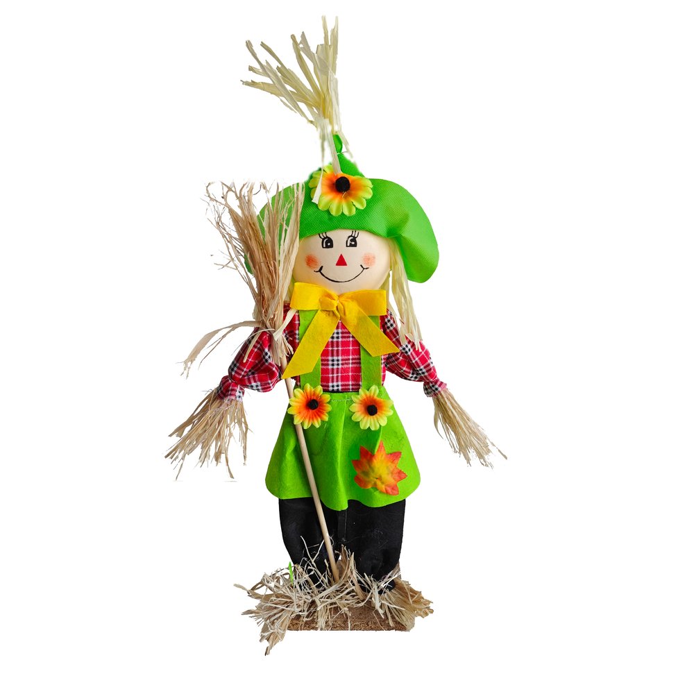 Vogelscheuche Funny stehend  grün/bunt,H 80 cm