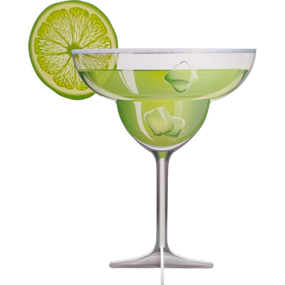 Cocktailglas XL 2D grün/weiß, 96,5 cm