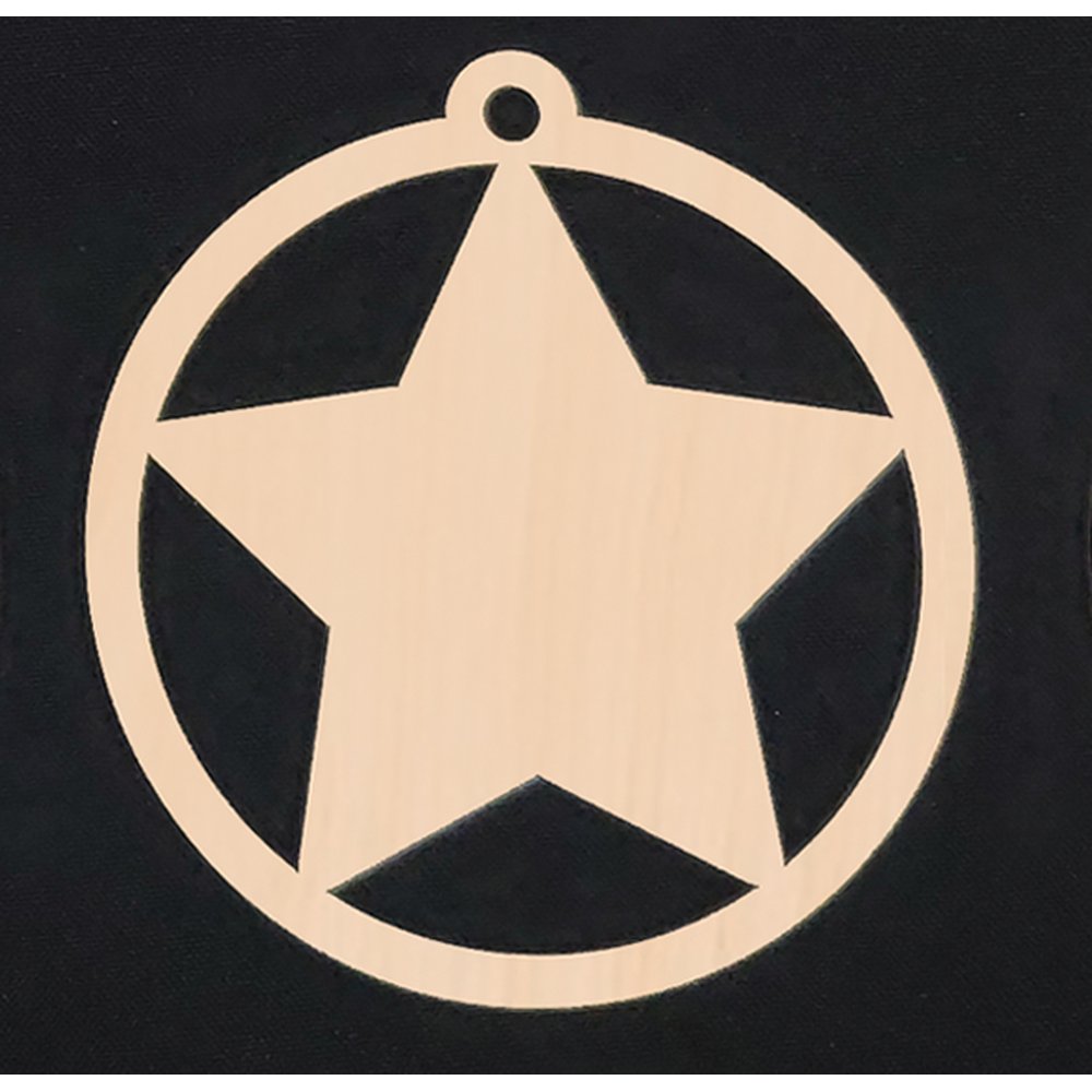 Anhänger Stern Design 2 natur, Ø 9,5 cm