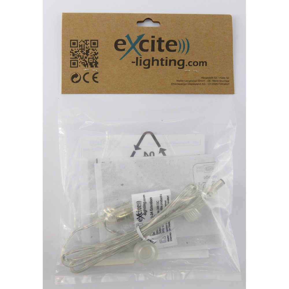 ExConnect12-24 Verlängerung 3 Meter - transparentes Kabel