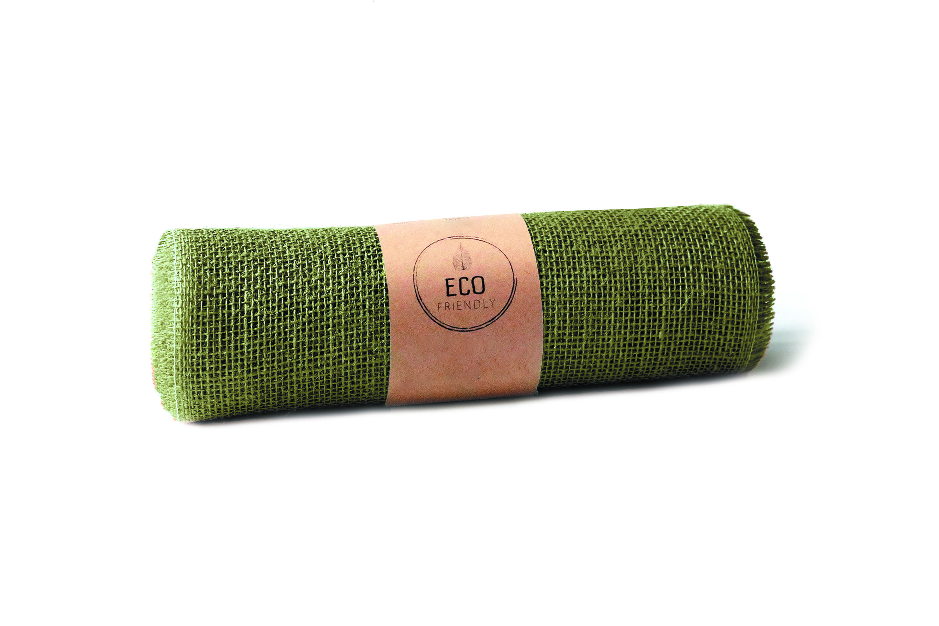 Tischband Jute fein oliv-grün,30cm x 5m