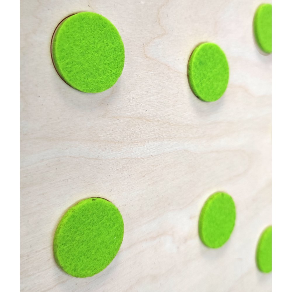 Display 2D Ei mit Filz Punkten natur/grün, H 30 cm