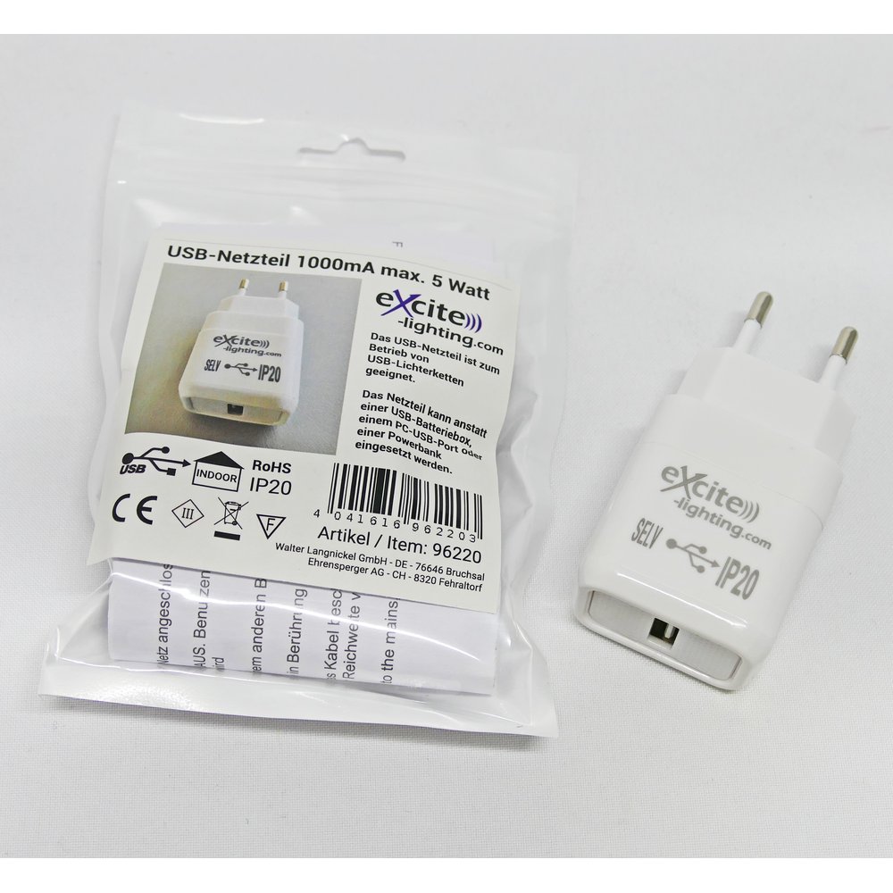 USB-Netzteil 1x 1000mA
