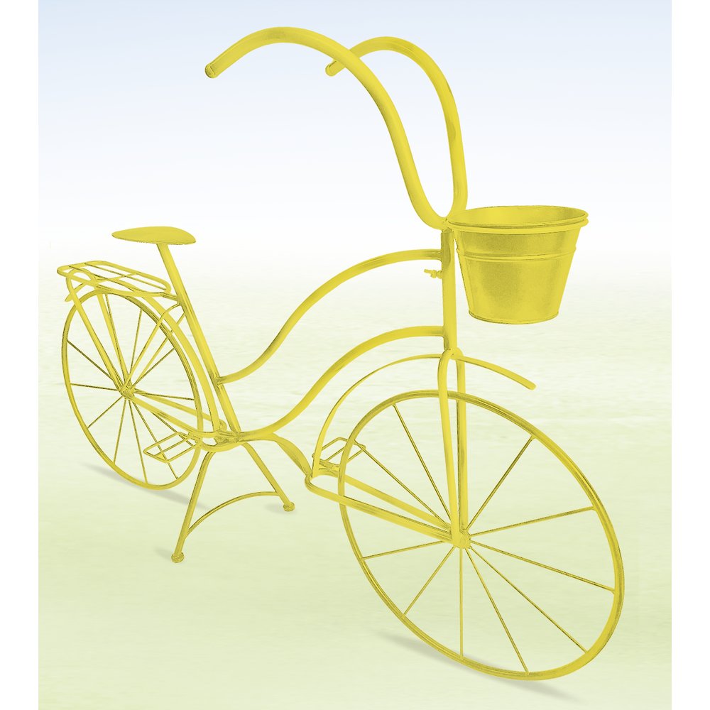 Fahrrad Metall Deko XL gelb, L 113 x H 82 cm