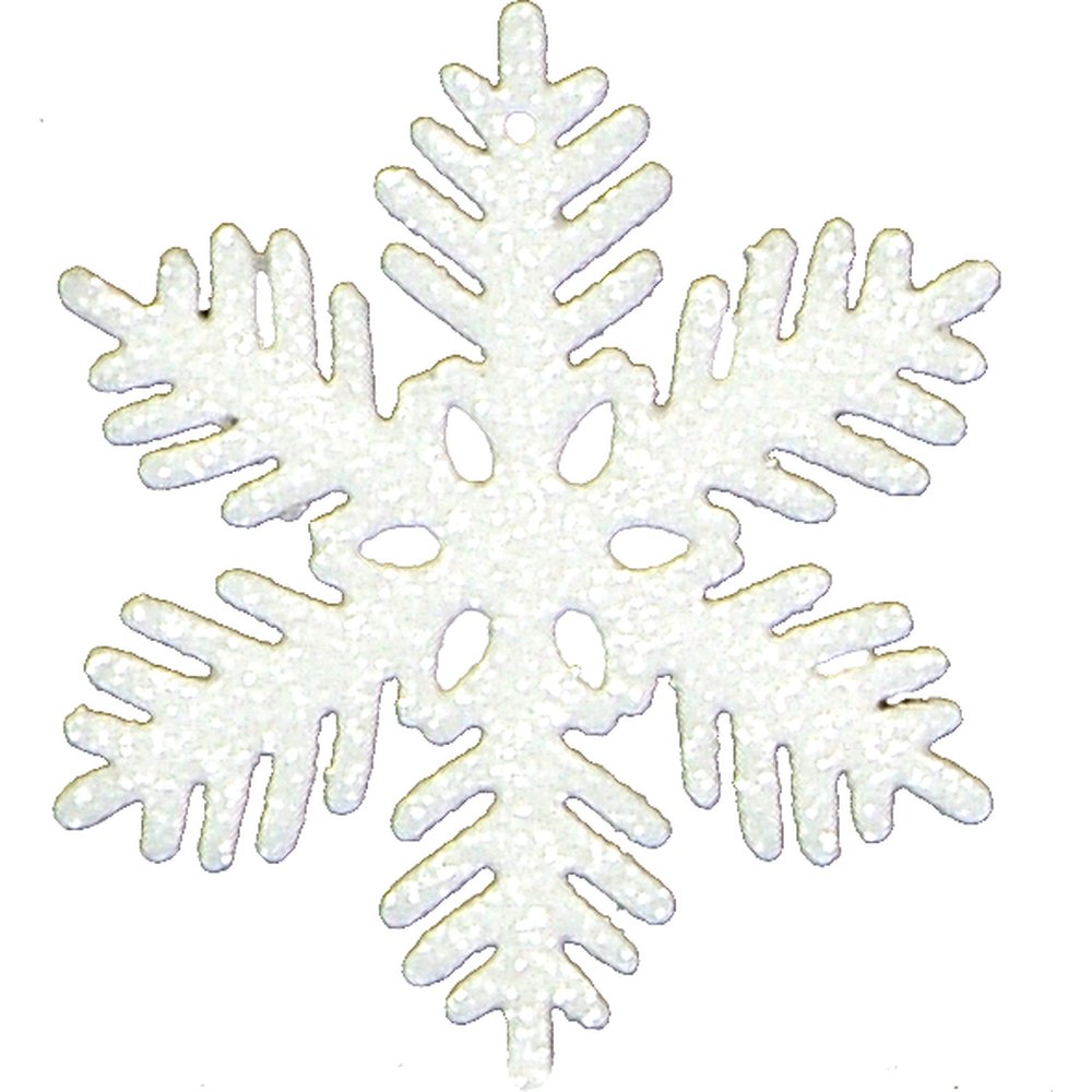 Eiskristalle beglimmert 12 Stück weiß, Ø 10 cm