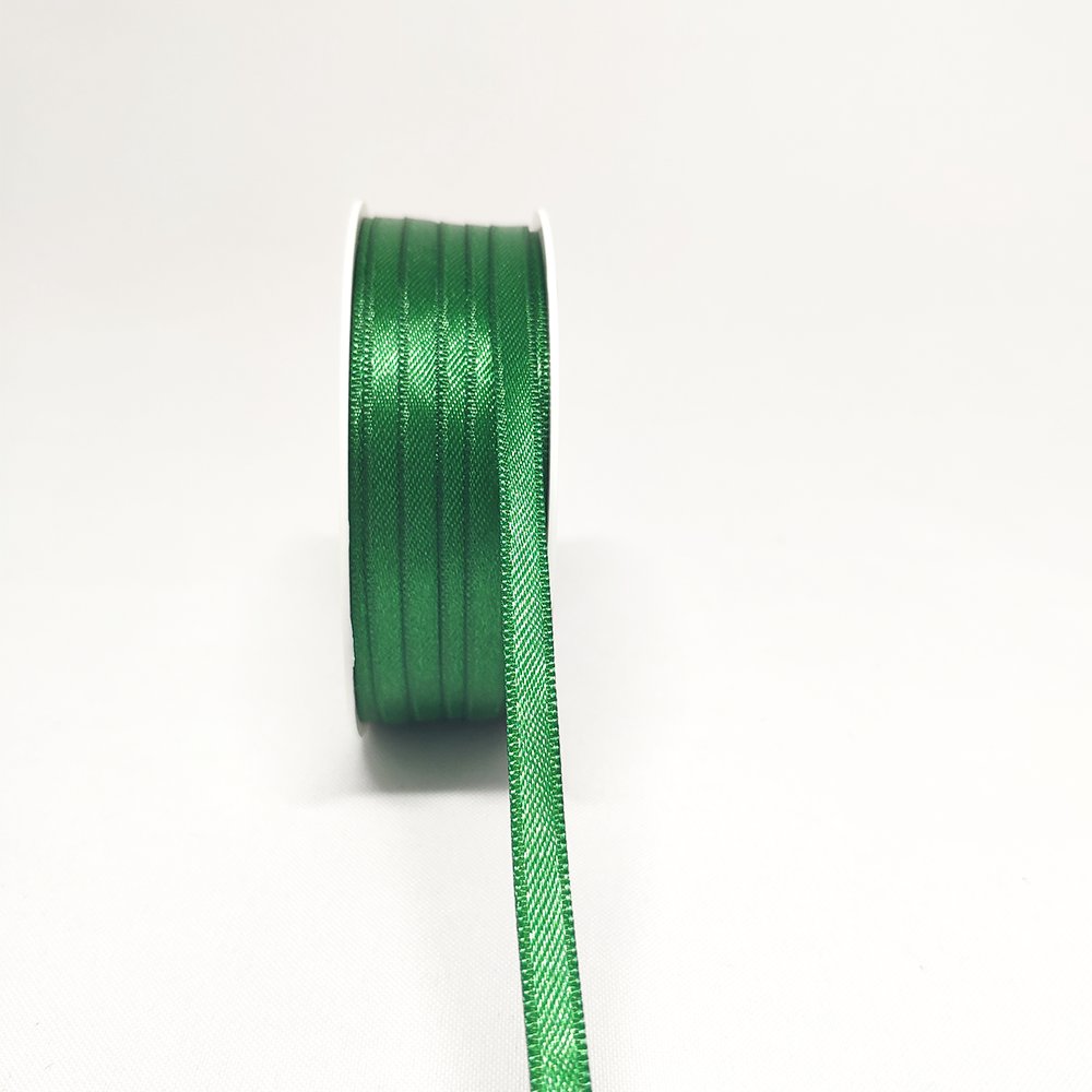 Doppelsatinband dunkelgrün, 6 mm x 50 m