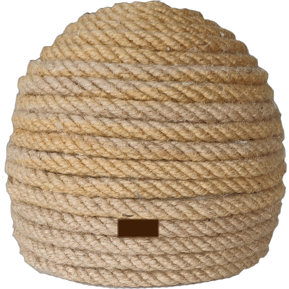 Bienenkorb aus Seil/Styro, Ø 18 cm