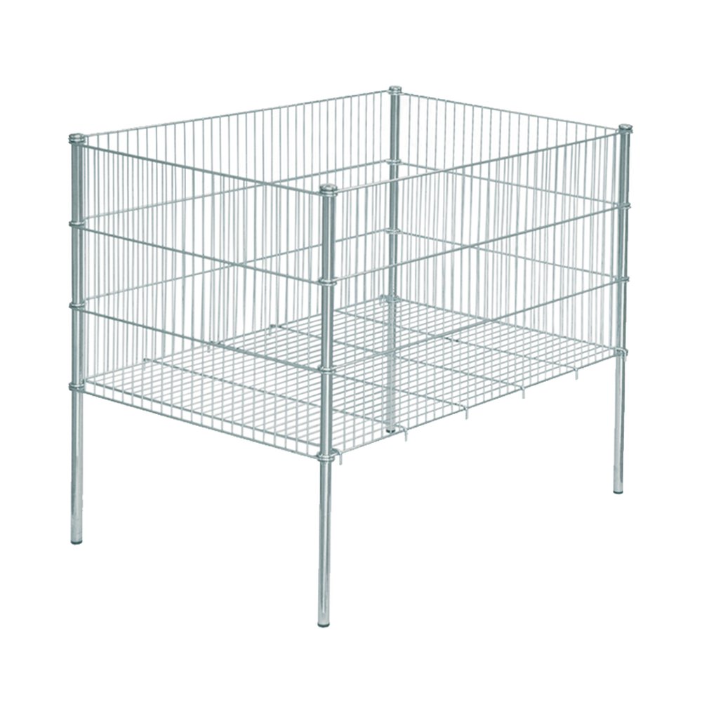 Aktionsfaltkorb Gitter Wühlkorb chrom, 92 x 62 x H 76 cm