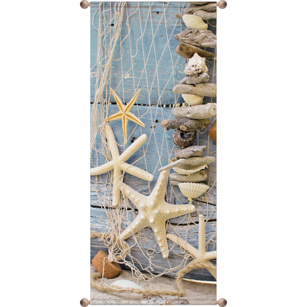 Banner Netz mit Strandgut, 75 x 180 cm