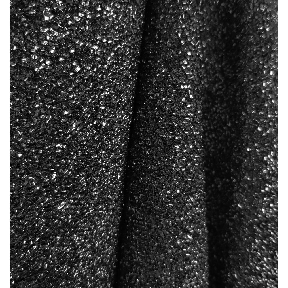 Lurex-Stretchstoff Glamour schwarz, 150cm breit