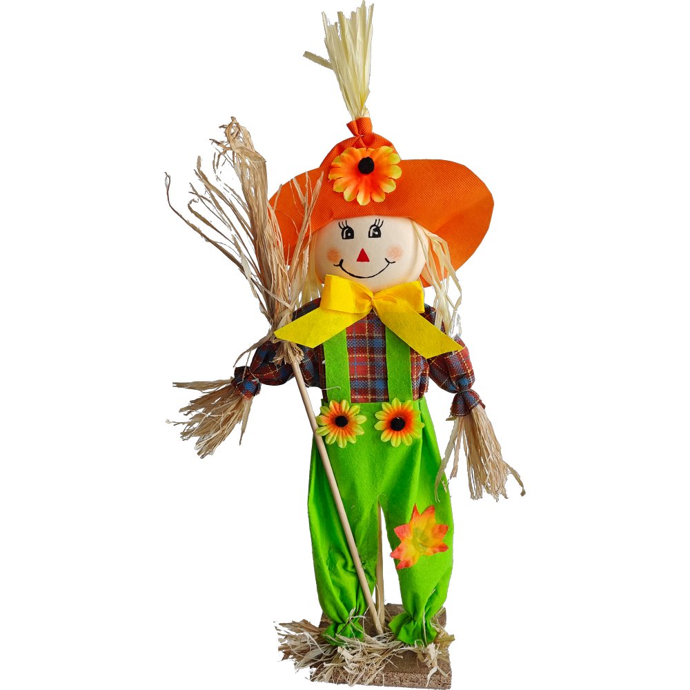 Vogelscheuche Funny stehend  orange/bunt,H 50 cm