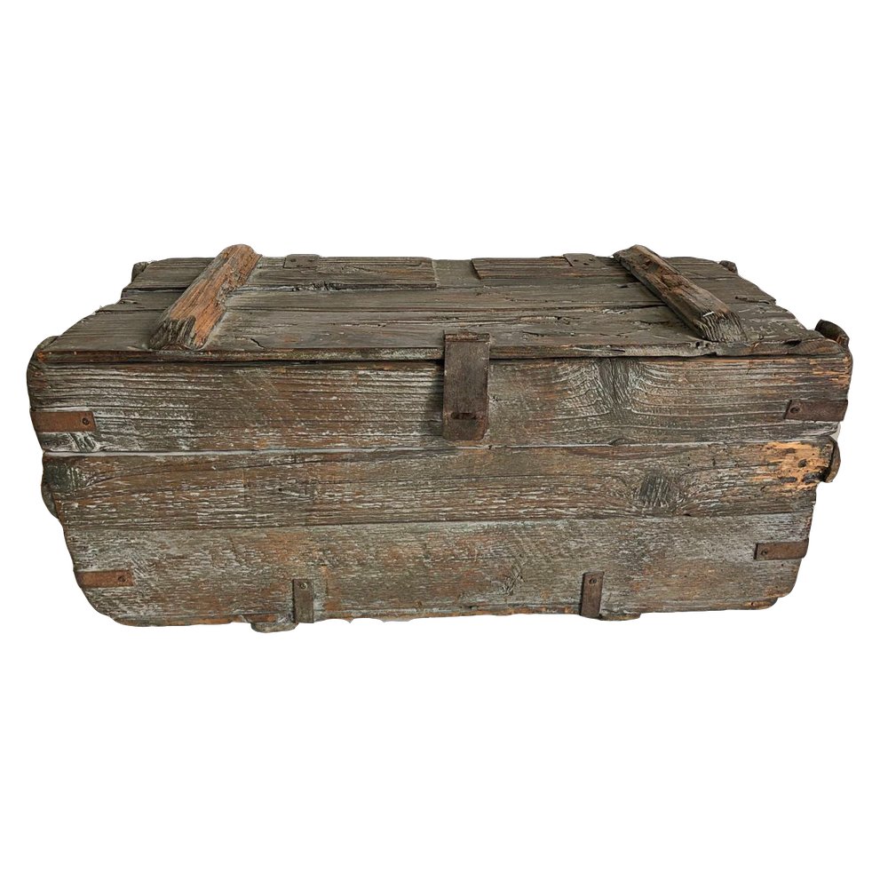 Holzkiste mit Deckel Antik-Art/Vintage, 71 x 32 x 32 cm