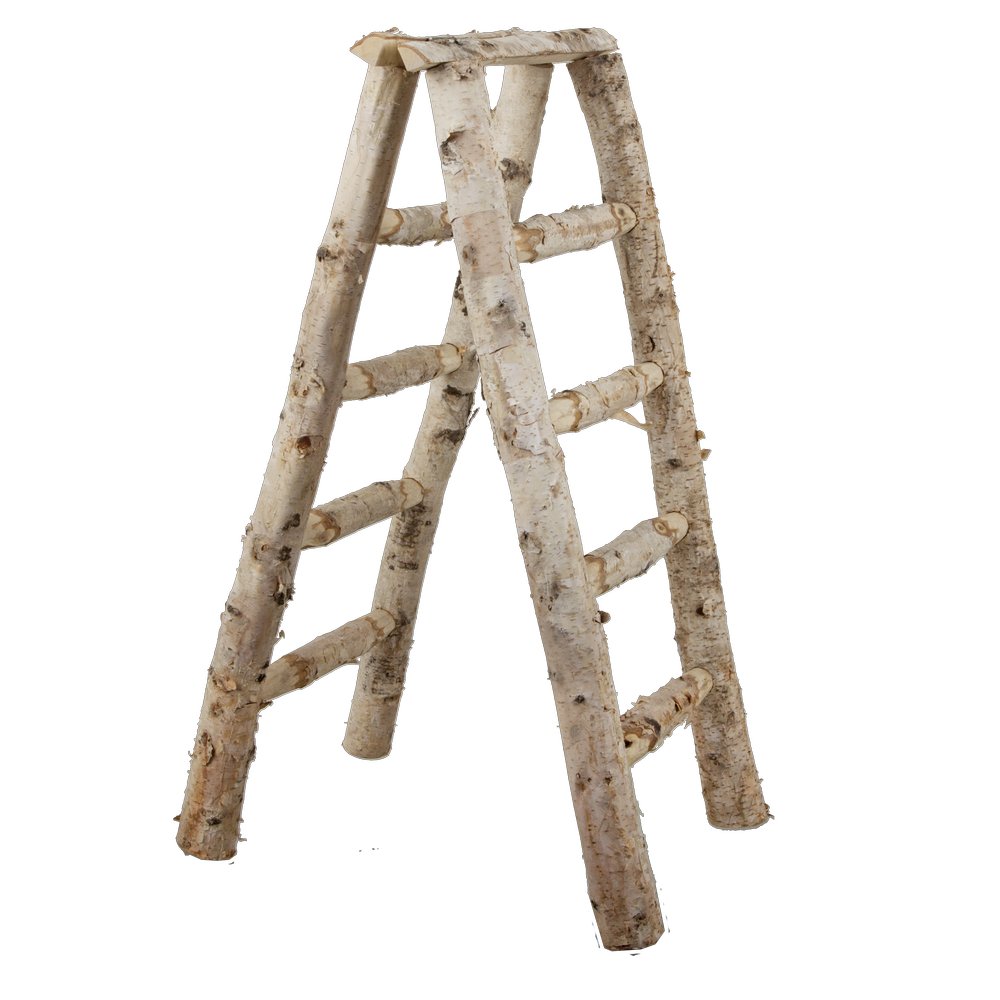 Bockleiter aus Birkenstämmen, 60 cm