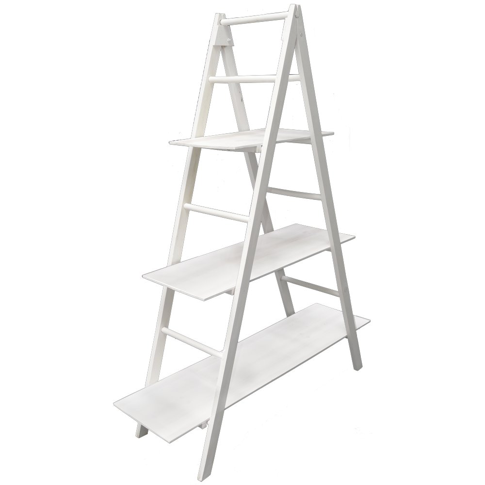 Dekoregal mit 3 Ablagen weiß, 143 cm