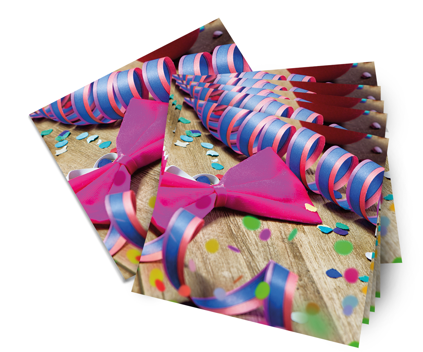 Servietten Party x20 bunt,20 Stück 33x33cm