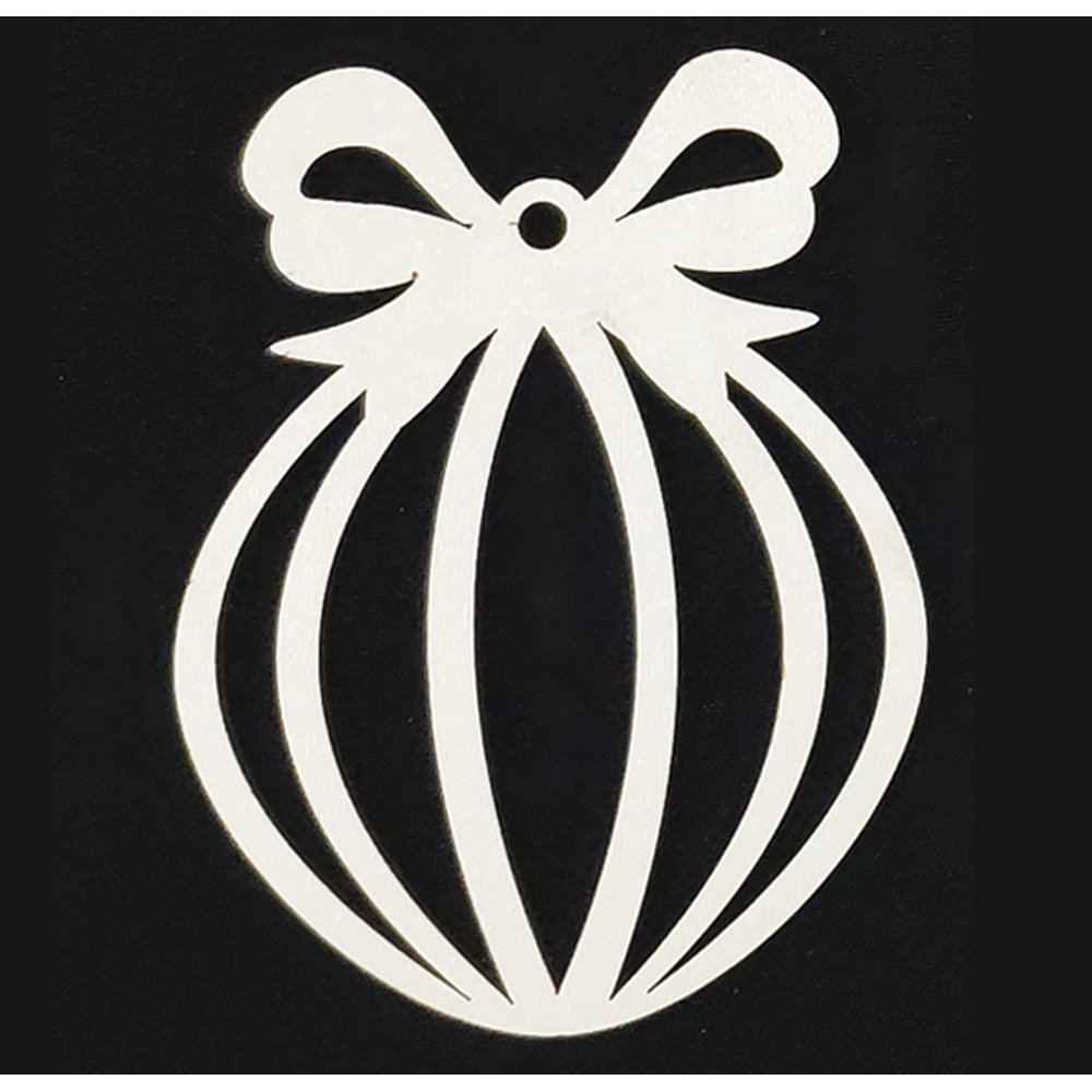 Anhänger Schleife-Oval weiß, Ø 9,5 cm