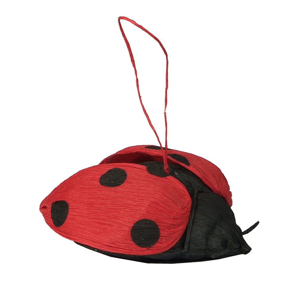 Marienkäfer Paper rot-schwarz, 12 x 12 x 6 cm