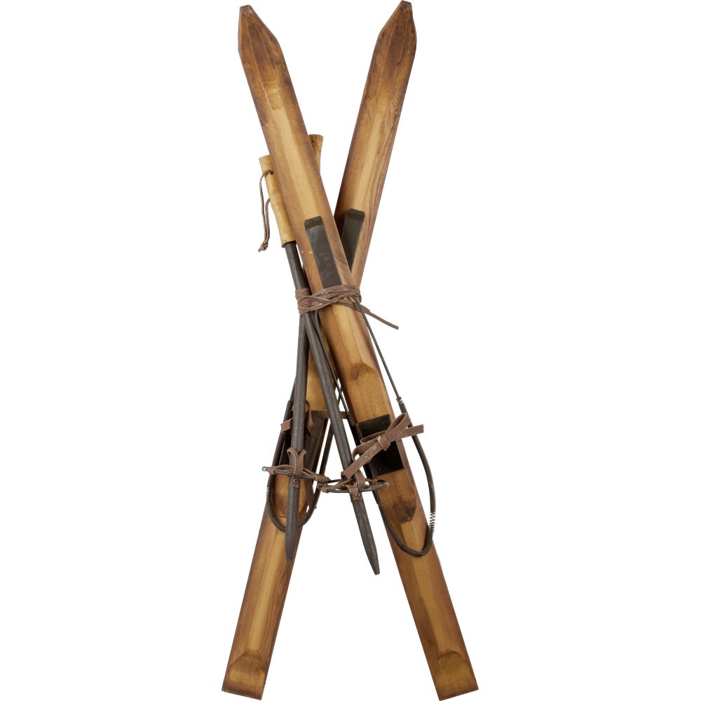 Traditionelle Ski aus Holz, 90 cm