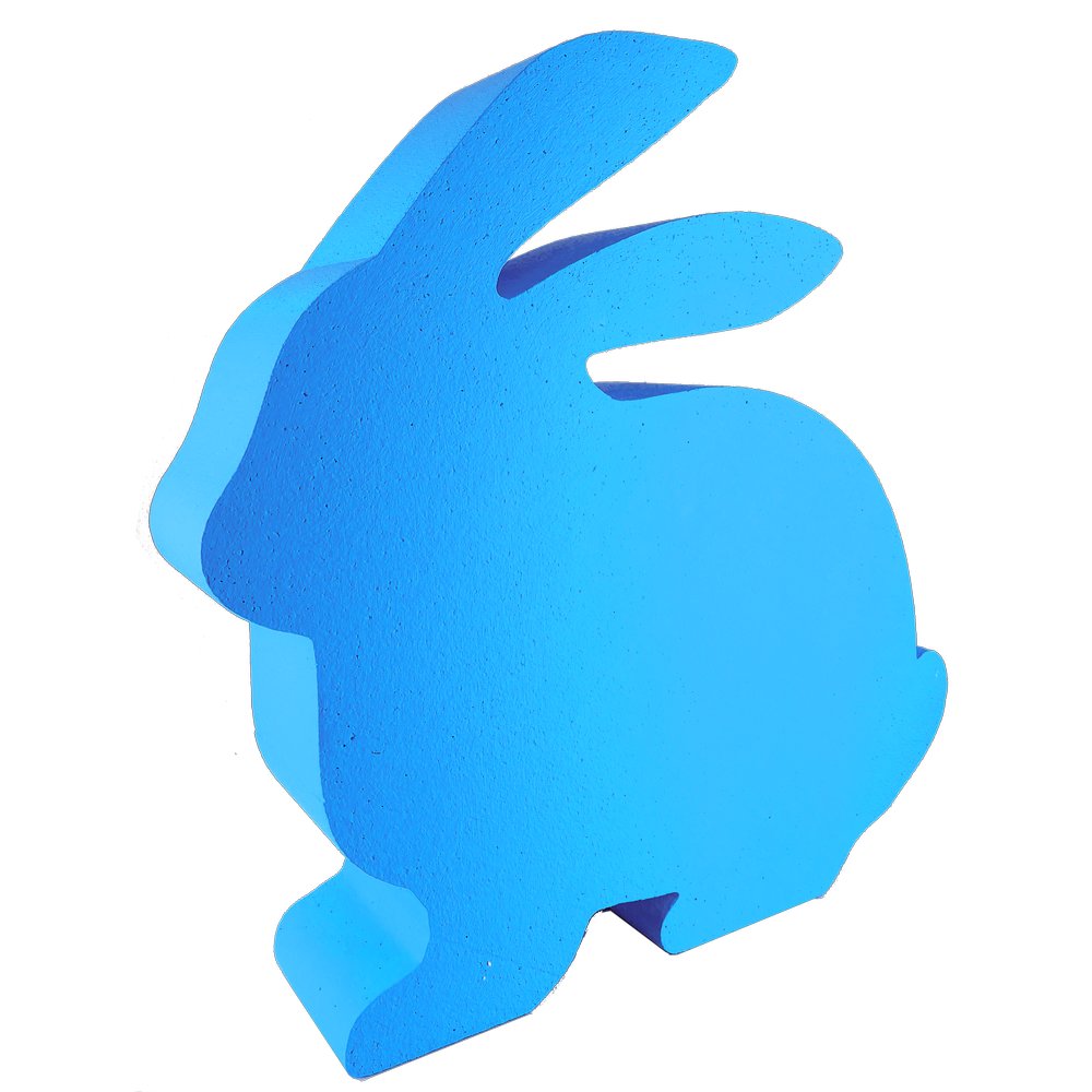Hase sitzend Styrofoam blau